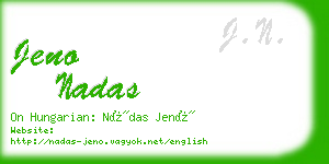 jeno nadas business card